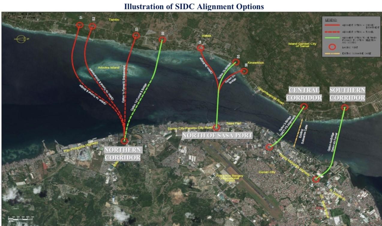 Landing options in Samal Island Source: DPWH