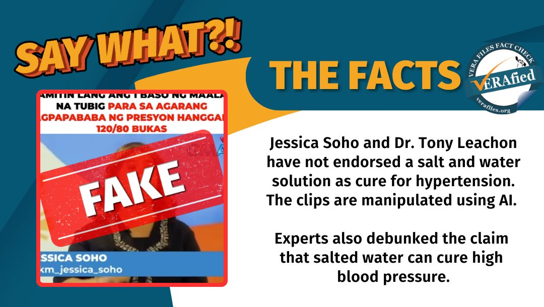 FACT CHECK: FAKE ad of Jessica Soho, Tony Leachon for hypertension cure made with AI