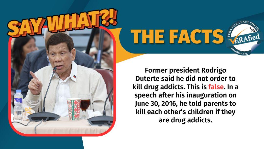 FACT CHECK: Duterte seesaws on order to kill drug addicts