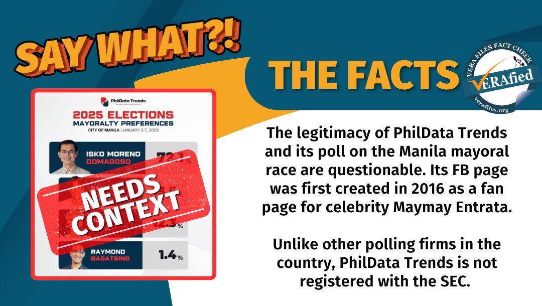 FACT CHECK: ‘PhilData Trends’ poll on Manila mayors NEEDS CONTEXT