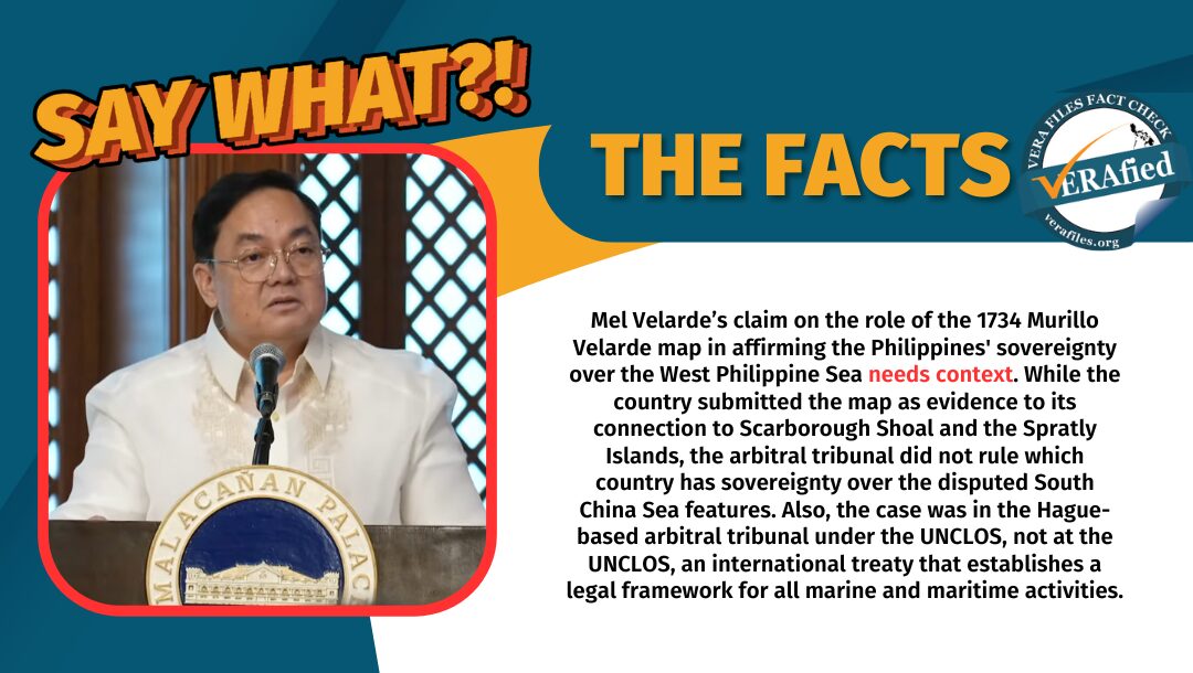 The arbitral tribunal did not rule which country has sovereignty over the disputed South China Sea features.