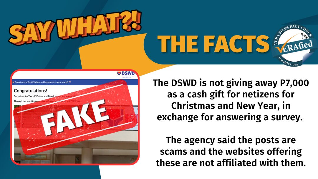 FACT CHECK: DSWD is NOT offering New Year cash gifts