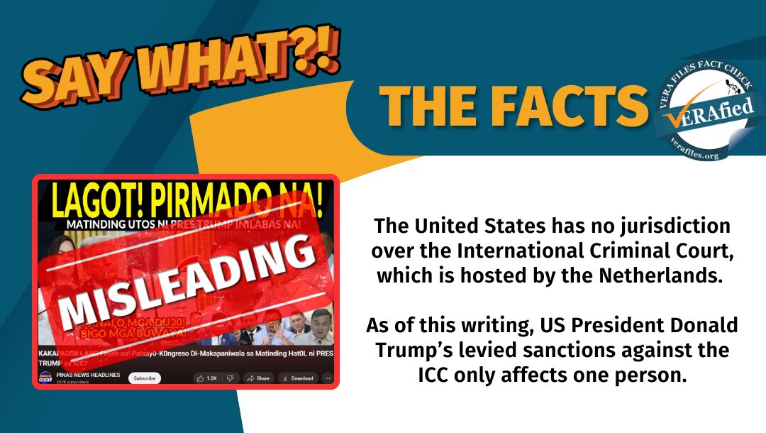 FACT CHECK: US sanctions on ICC have NO effect on Duterte drug war probe
