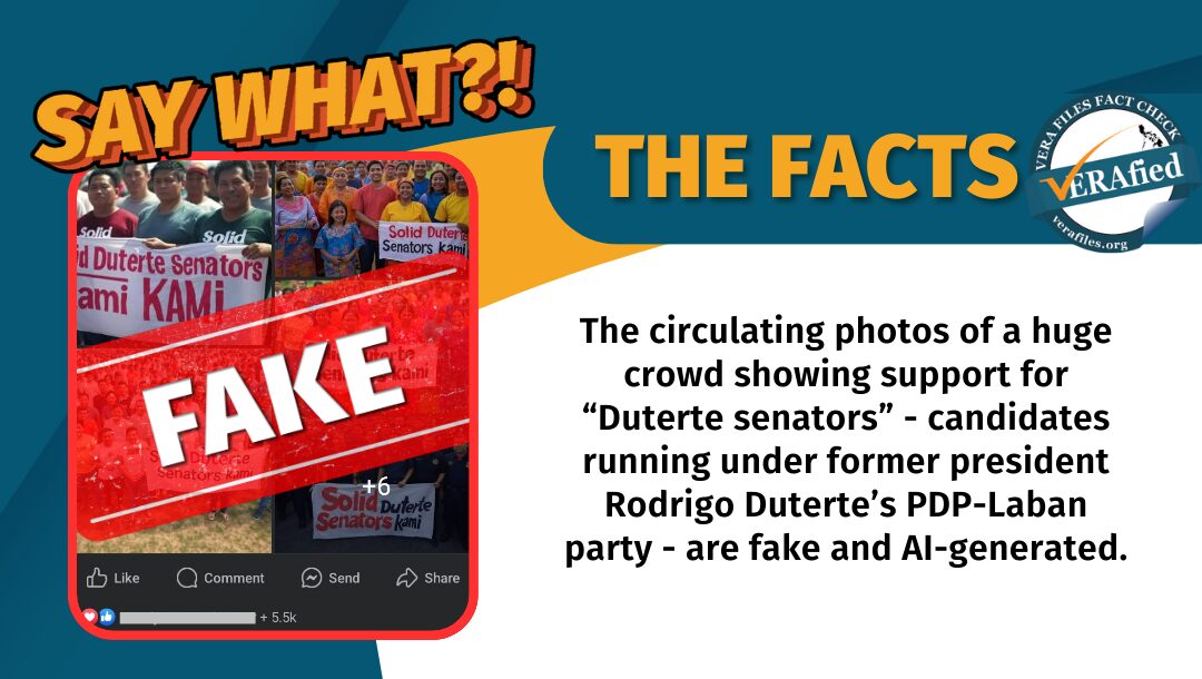 FACT CHECK: Photos of huge crowd for ‘Duterte senators’ AI-generated