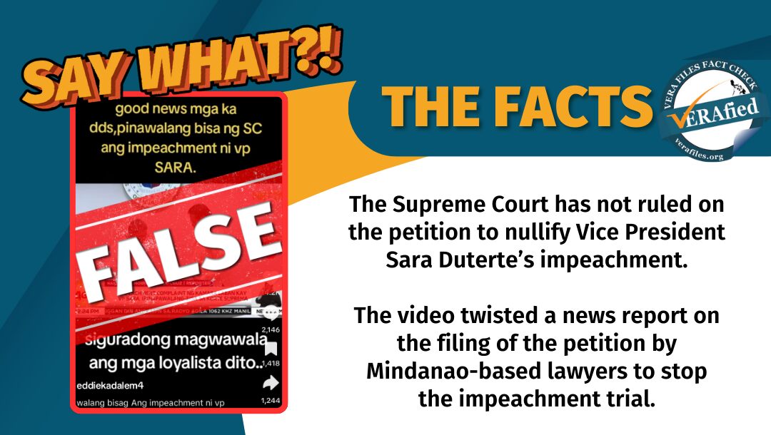 FACT CHECK: SC did NOT declare Sara’s impeachment ‘null and void’