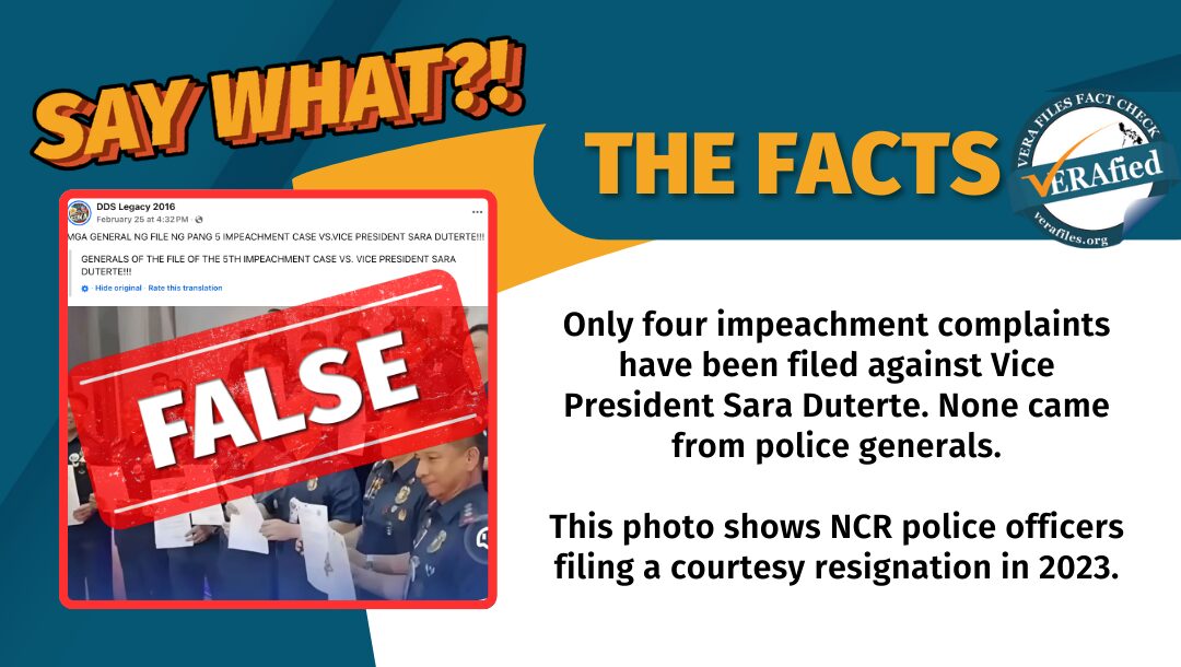 FACT CHECK: NO ‘5th impeachment case’ against VP Sara