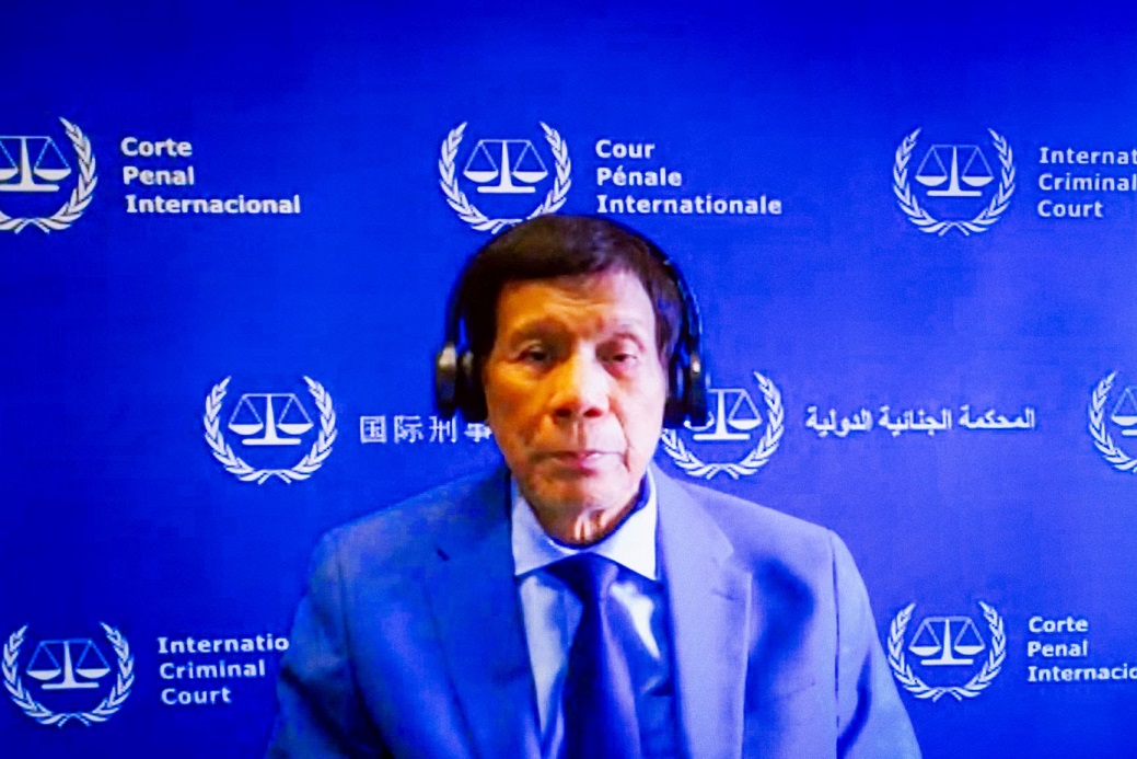 Duterte makes first appearance before the ICC via video link: confirmation of charges hearing  set for Sept. 23