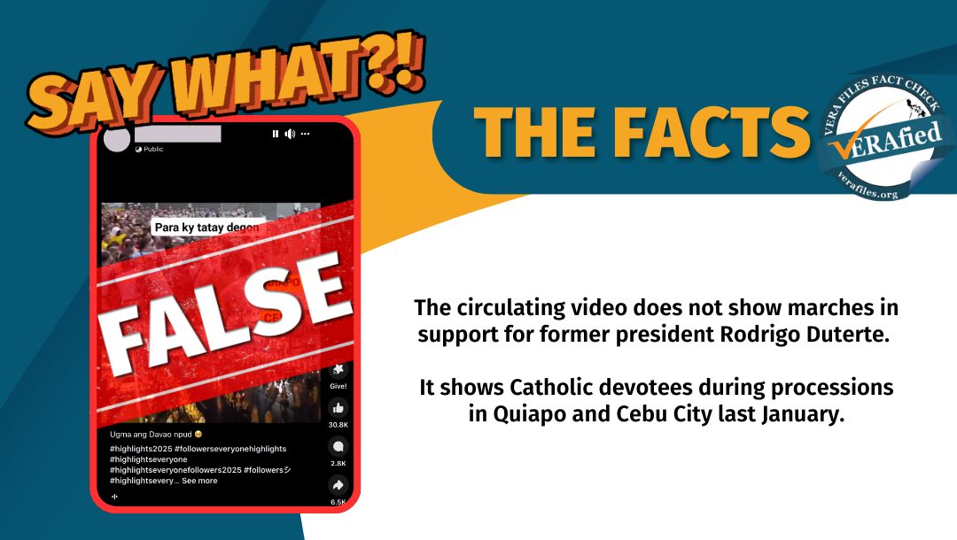 FACT CHECK: Clips show Catholic processions NOT protests for Duterte