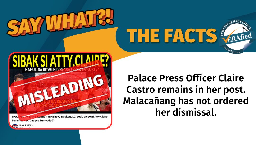 FACT CHECK: Claire Castro NOT fired as Palace press officer