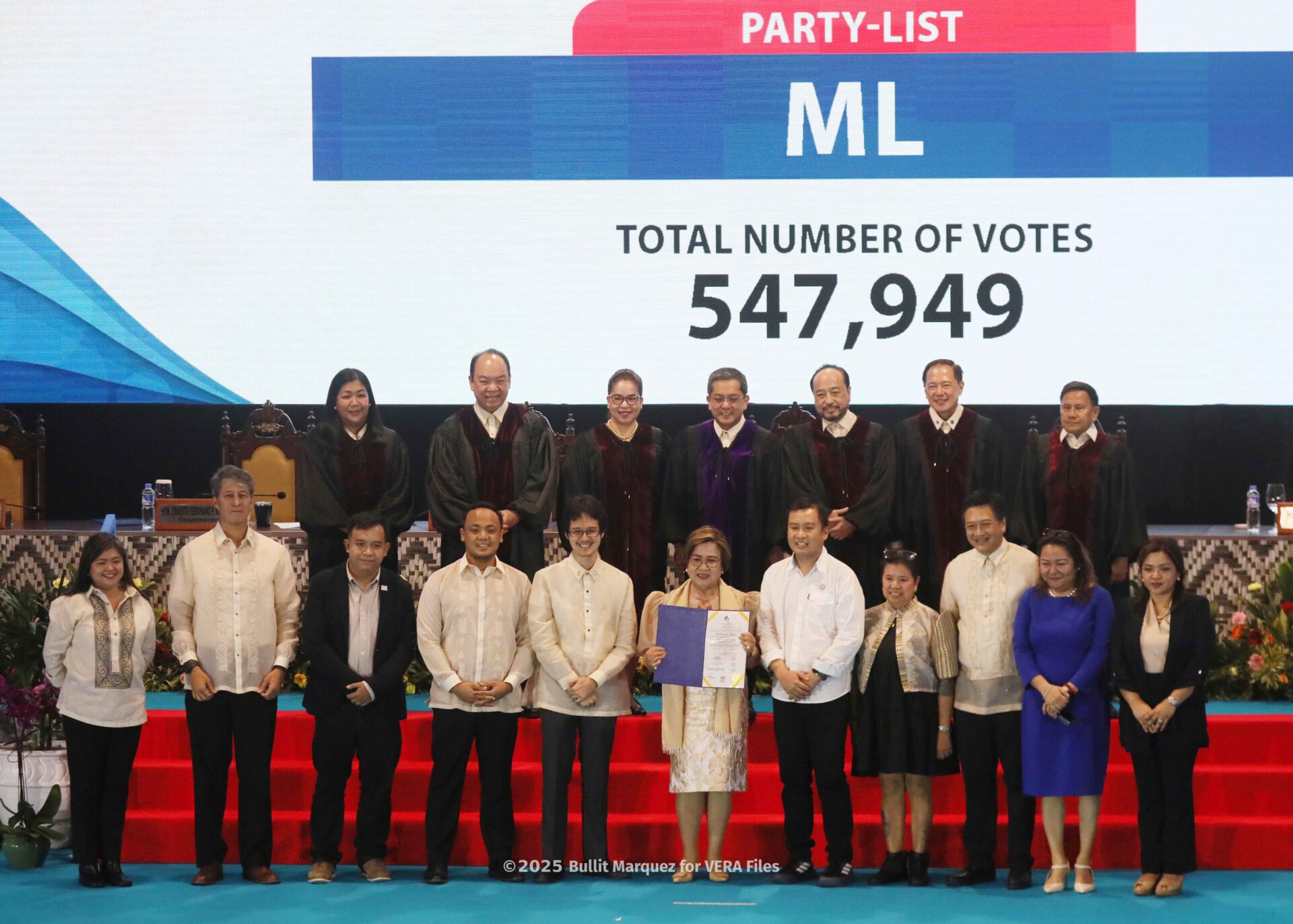 3/12 The 2025 Party-List election winners. Photo by Bullit Marquez for VERA Files.