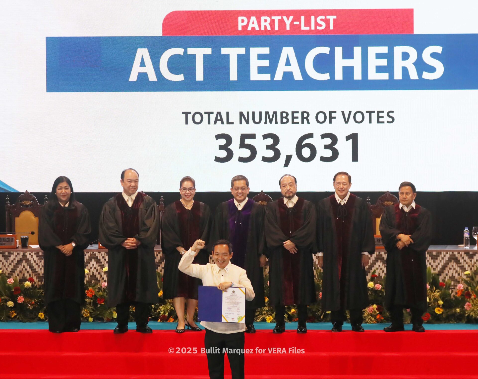 4/12 The 2025 Party-List election winners. Photo by Bullit Marquez for VERA Files.