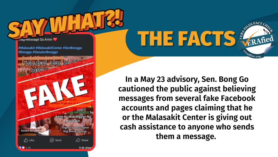 FACT CHECK: Bong Go, Malasakit Centers NOT giving out P5K for school supplies, allowances