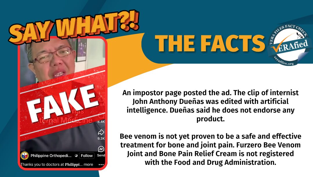 FACT CHECK: FAKE ad claims bee venom cream can heal joint pain