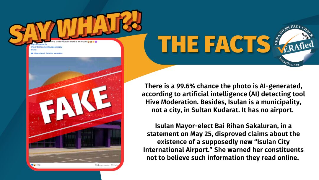 FACT CHECK: Photo of ‘Isulan City International Airport’ in Sultan Kudarat FAKE