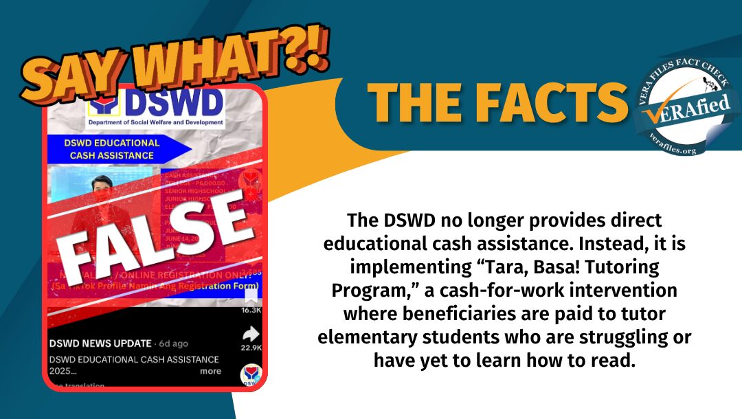 FACT CHECK: NO educational cash aid from DSWD