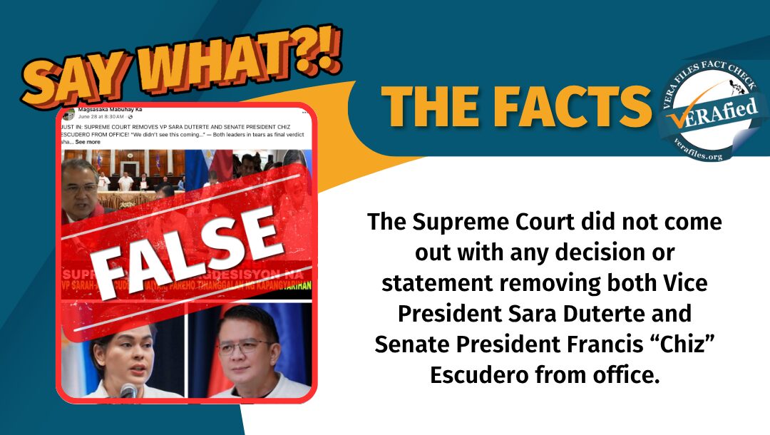 FACT CHECK: VP Sara, Chiz Escudero NOT ‘stripped of power’
