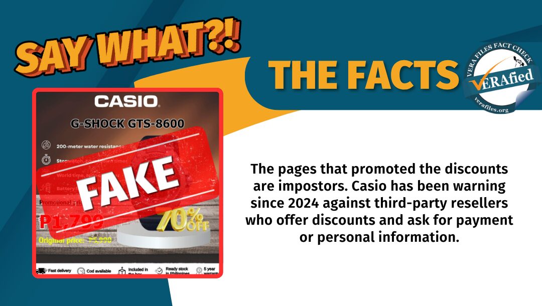 FACT CHECK: SM impostor pages post FAKE Casio G-Shock sale