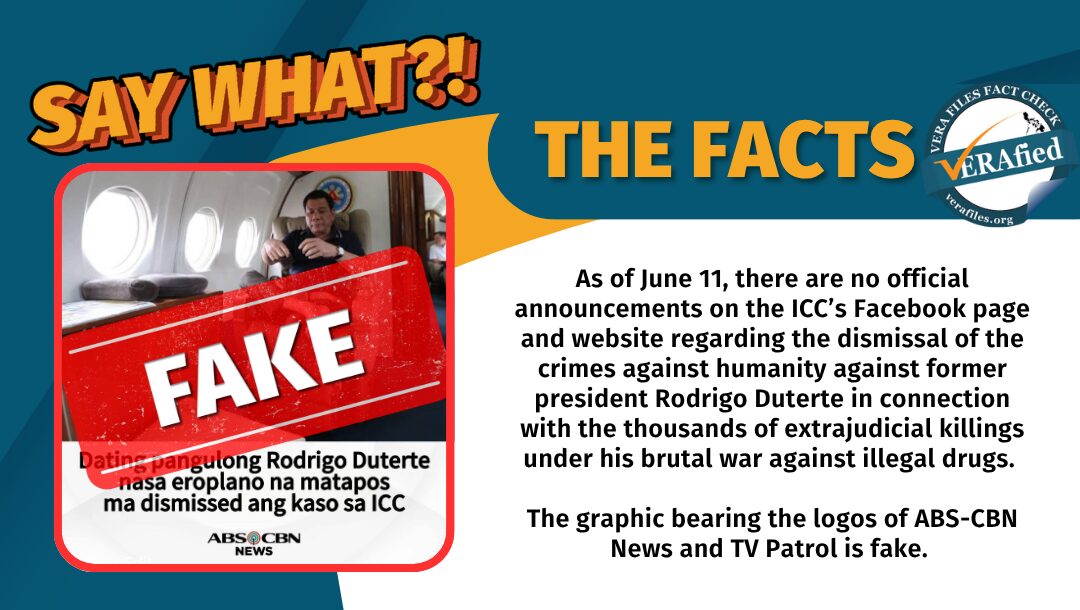 FACT CHECK: ICC did NOT dismiss case vs Duterte