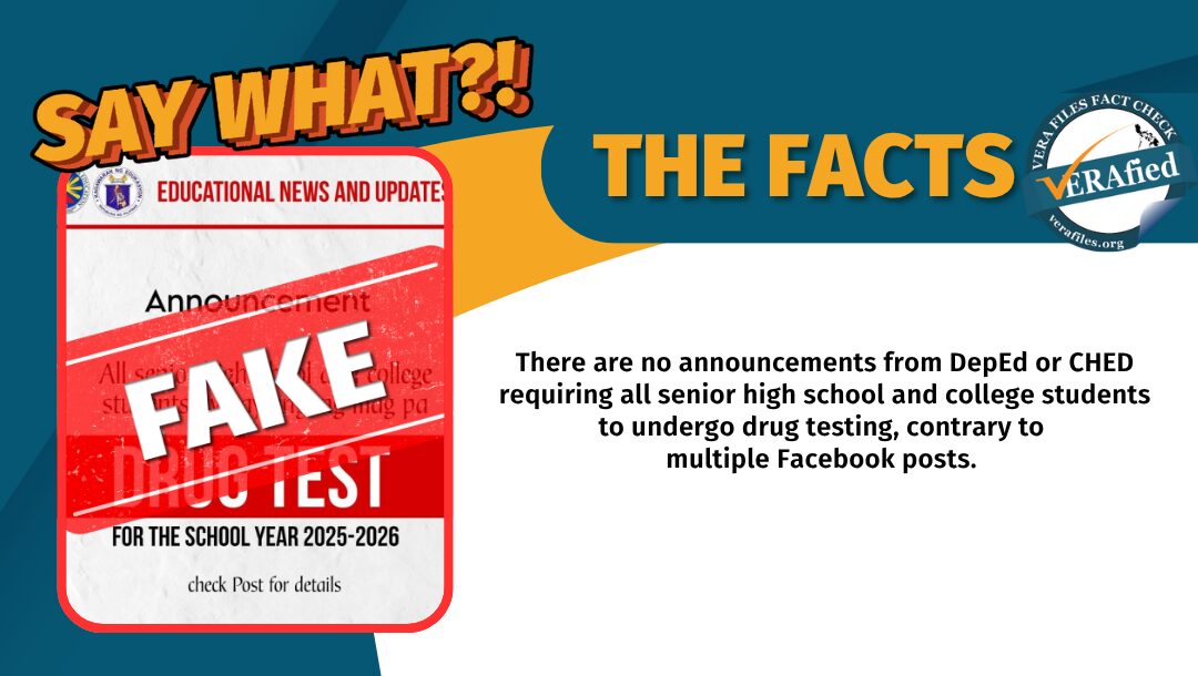 FACT CHECK: Mandatory drug-testing for SHS, college students FAKE