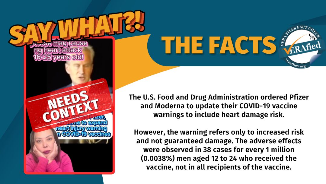FACT CHECK: COVID-19 vaccine warning vs heart damage risk NEEDS CONTEXT