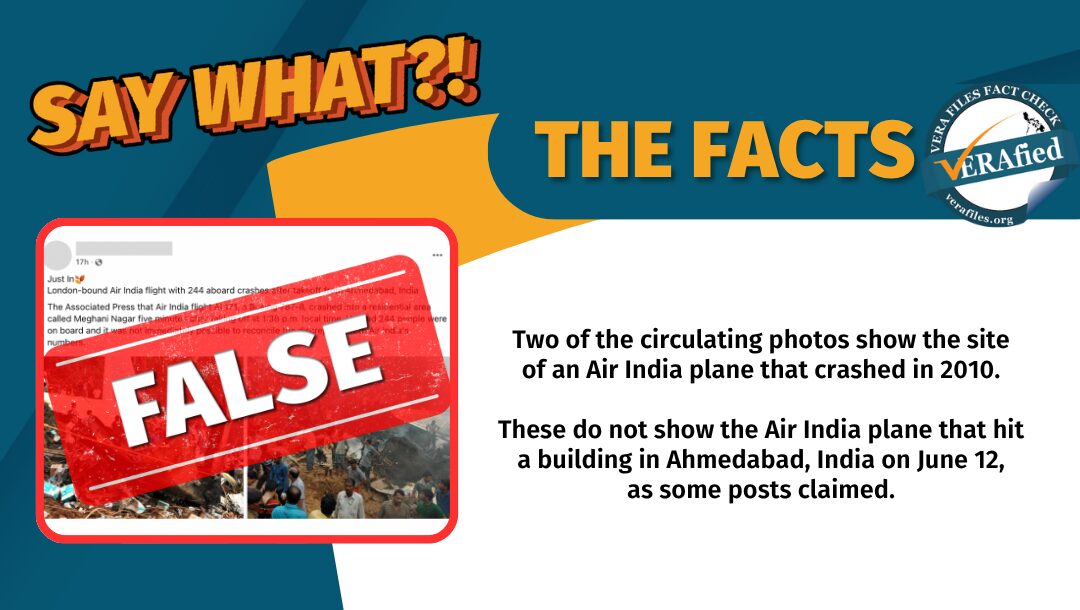 Two of the circulating photos show the site of an Air India plane that crashed in 2010. These do not show the Air India plane that hit a building in Ahmedabad, India on June 12, as some posts claimed.