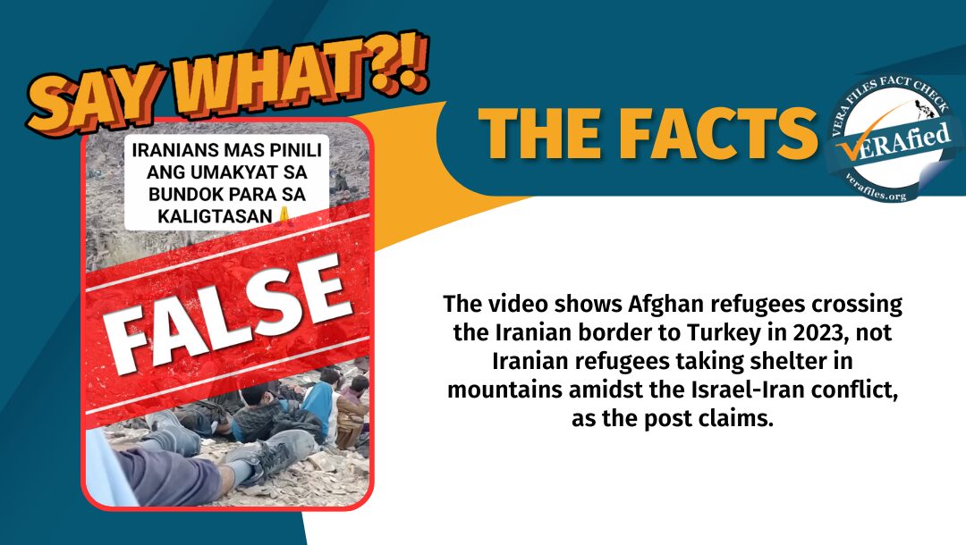 FACT CHECK: Video shows Afghan refugees from 2023, NOT Iranians taking shelter in mountains