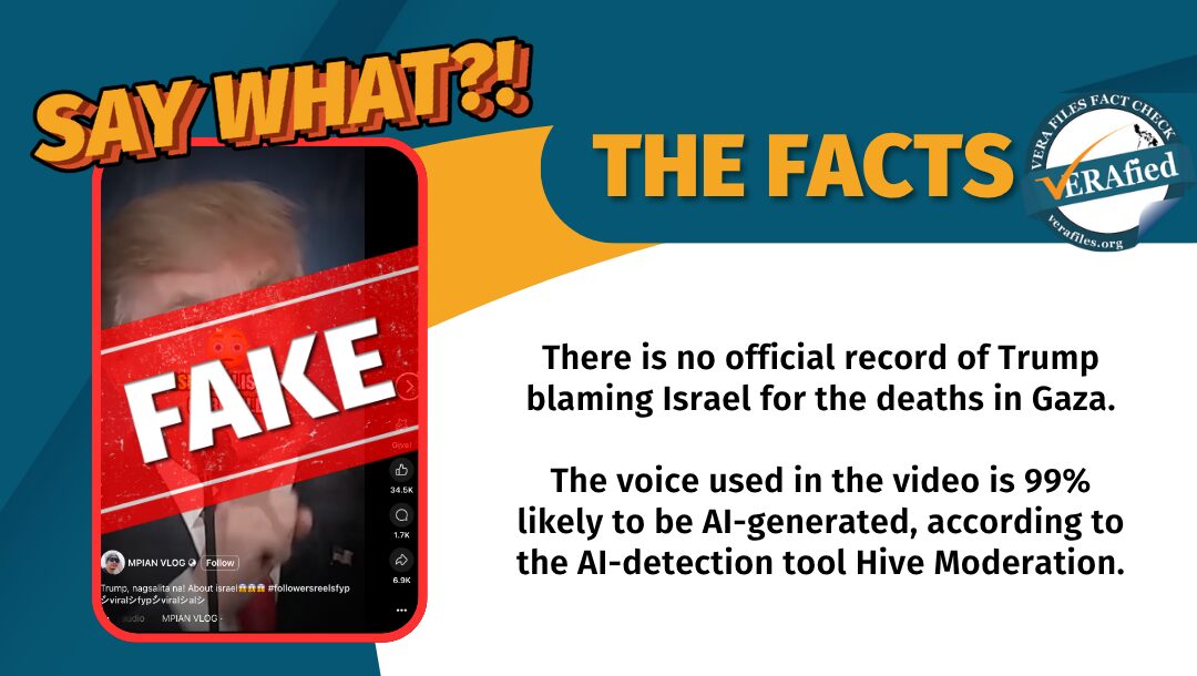 FACT CHECK: Video of Trump blaming Israel for Gaza casualties FAKE