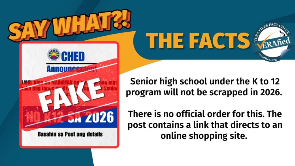 NO official order to remove K12 in 2026