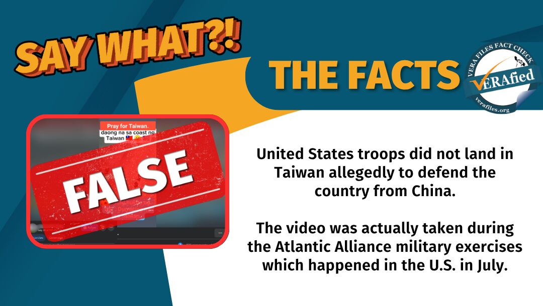 United States troops did not land in Taiwan allegedly to defend the country from China. The video was actually taken during the Atlantic Alliance military exercises which happened in the U.S. in July.