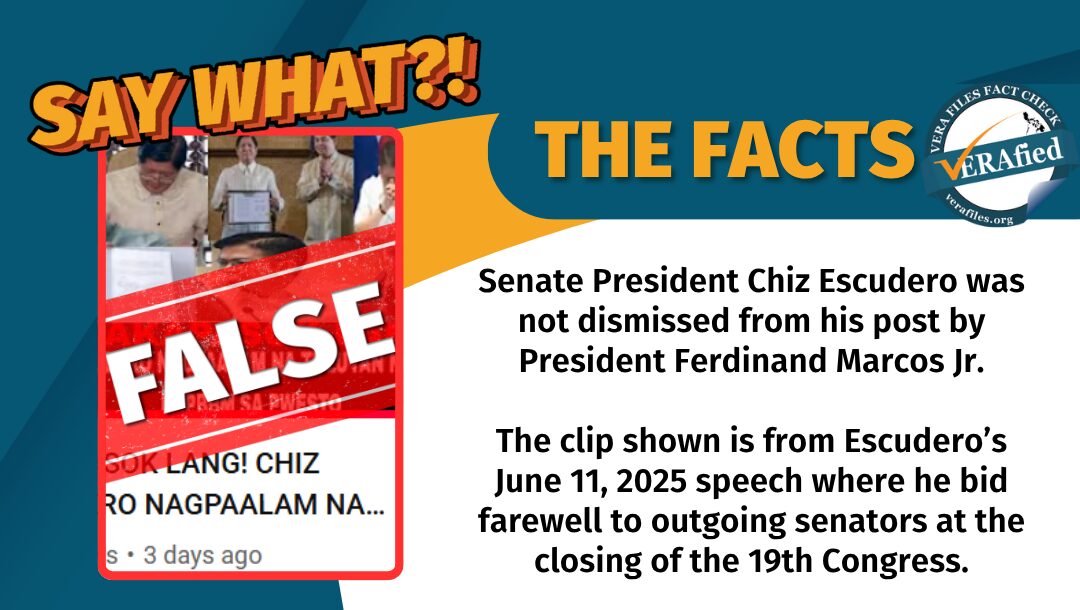 FACT CHECK: Old clip used to FALSELY claim Escudero was dismissed