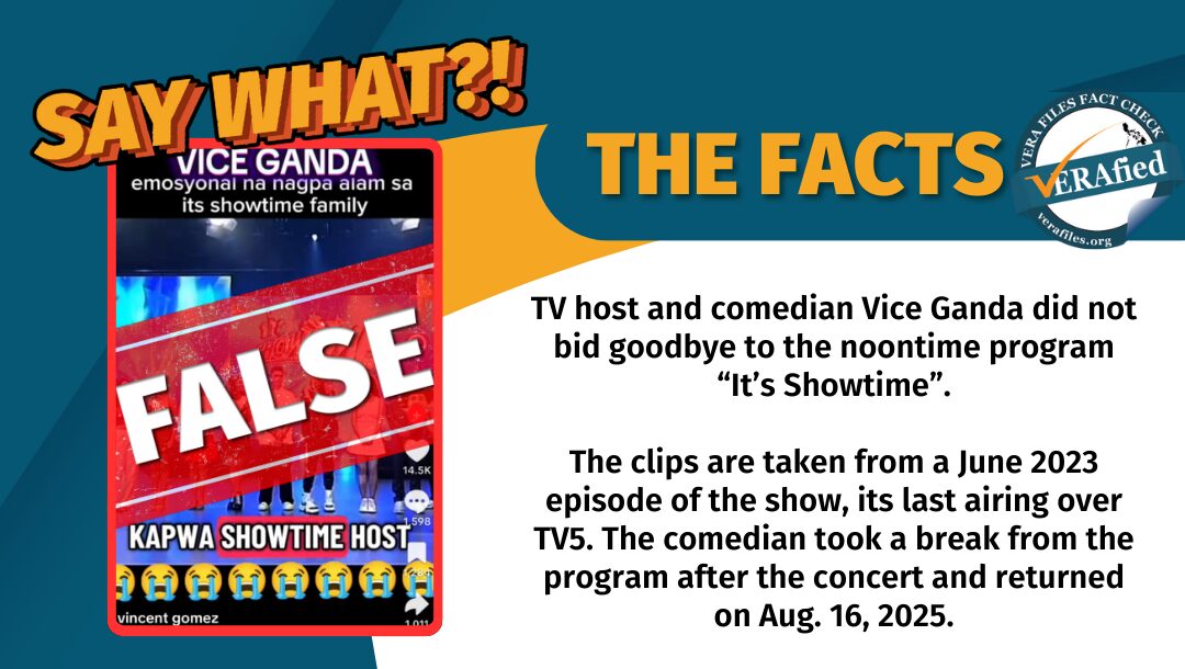 FACT CHECK: Vice Ganda DID NOT bid goodbye to It’s Showtime due to ‘jetski’ joke