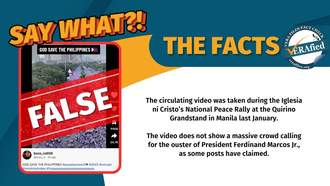 FACT CHECK: Video shows INC peace rally, NOT ‘people power’ protest to oust Marcos