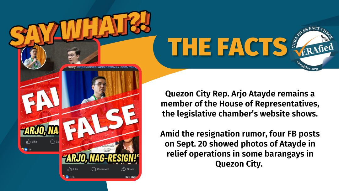 FACT CHECK: Arjo Atayde did NOT resign amid flood control project controversy