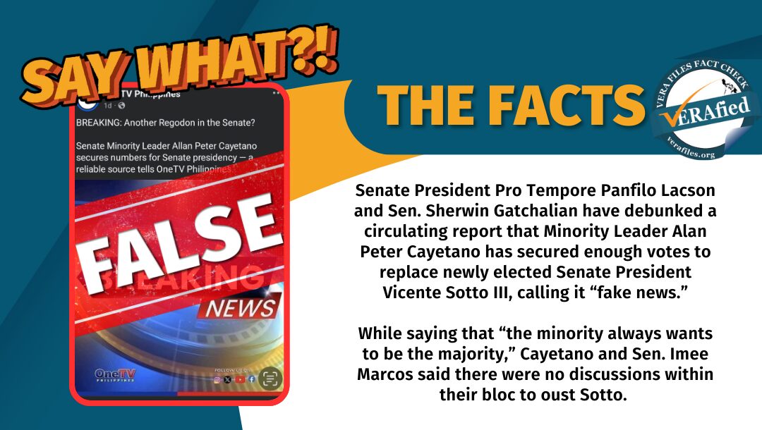 FACT CHECK: NO Senate coup vs Sotto