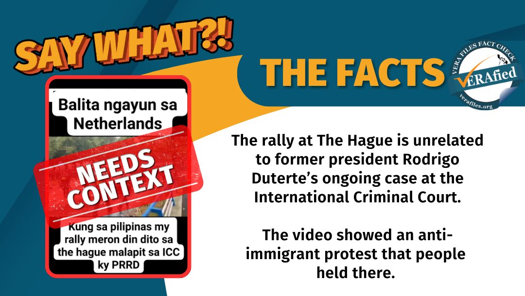 FACT CHECK: Netherlands rally NOT related to Duterte ICC trial