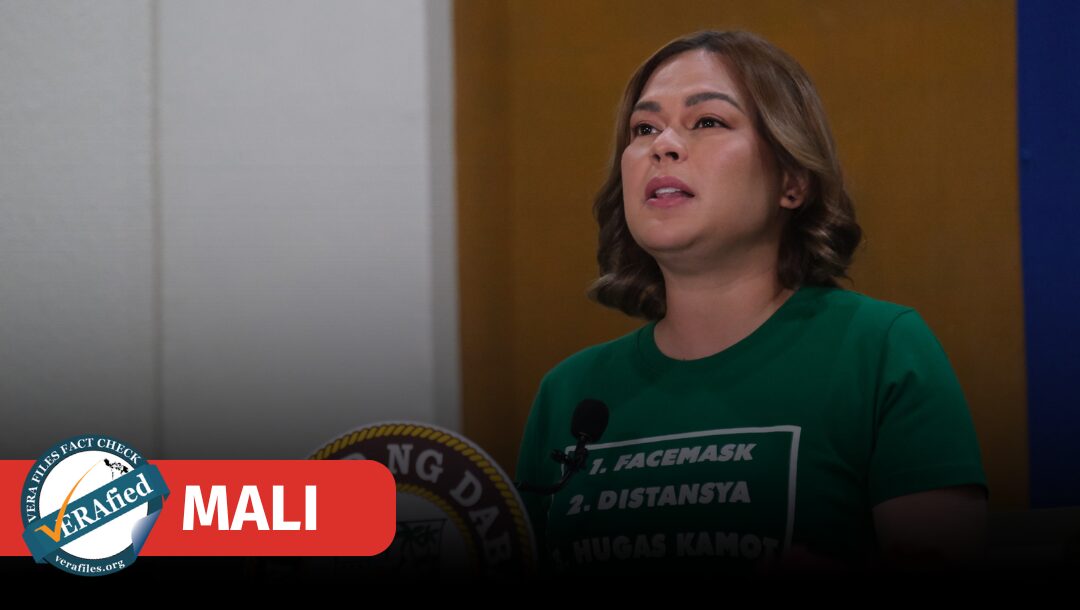 FACT CHECK: Pahayag ni VP Sara tungkol sa ‘sham welfare checks’ ng PH Embassy kay Duterte, MALI
