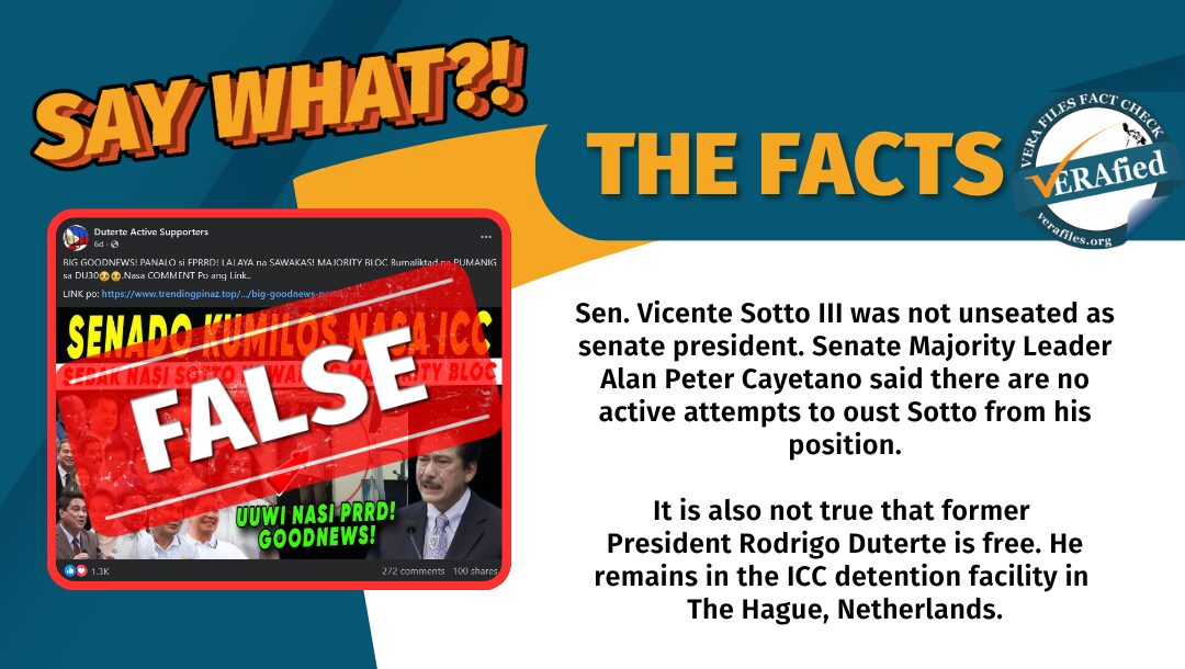 FACT CHECK: Sotto NOT ousted as Senate president