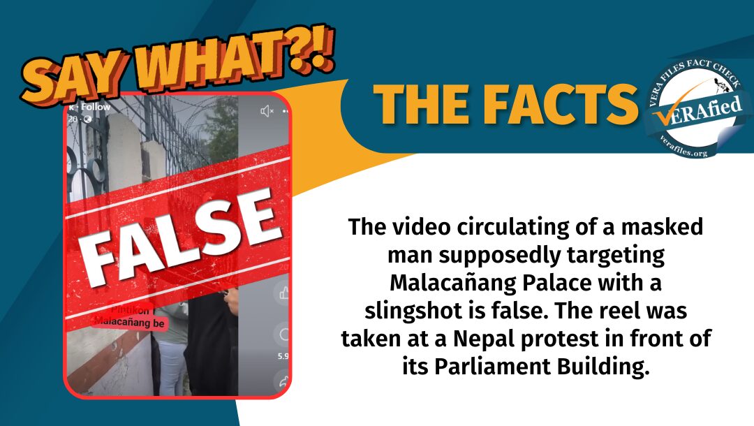 FACT CHECK: Video of slingshot shooting of Malacañang FALSE