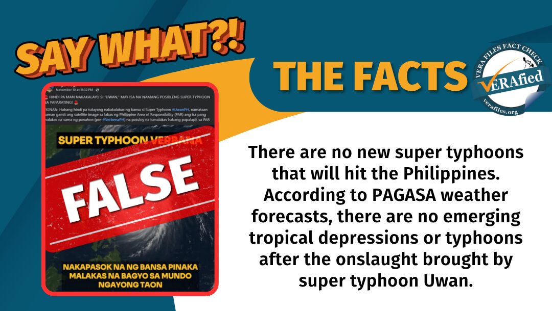 There are no new super typhoons that will hit the Philippines. According to PAGASA weather forecasts, there are no emerging tropical depressions or typhoons after the onslaught brought by super typhoon Uwan.