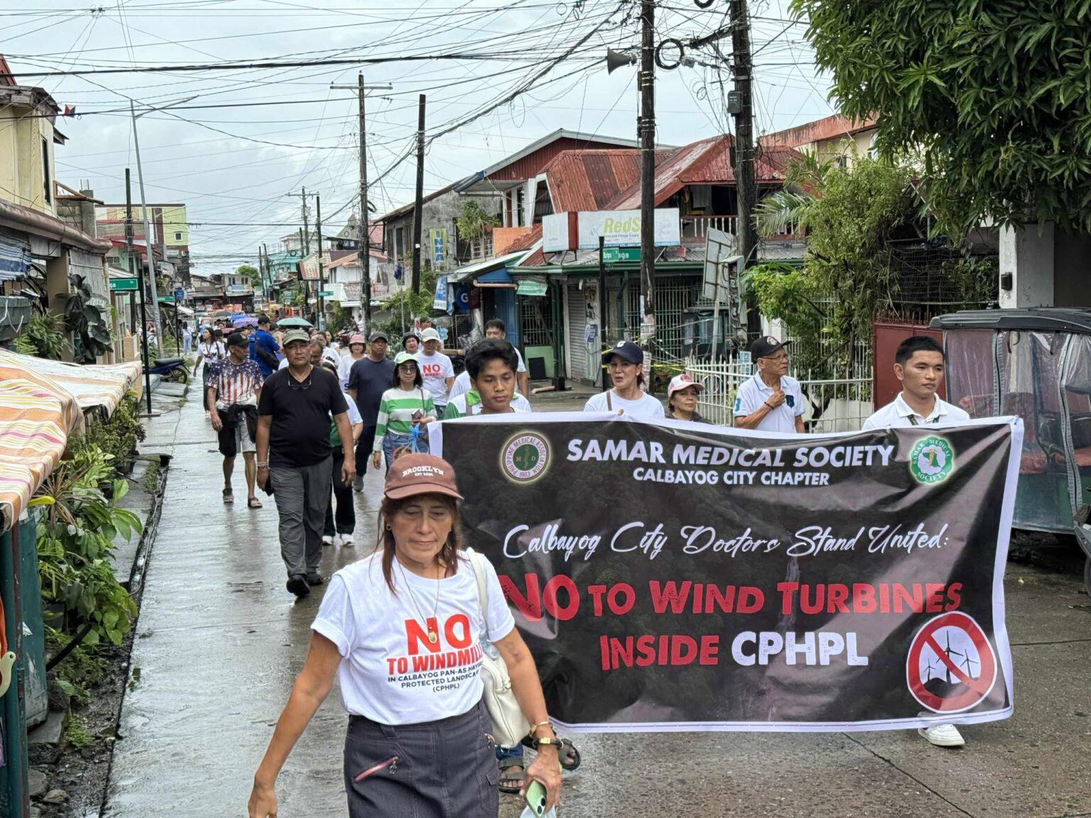 On Oct. 27, the Samar Medical Society – Calbayog Chapter was among the sectors that showed their opposition to the construction of wind turbines inside the city’s protected landscape. Photo from Calbayog City website