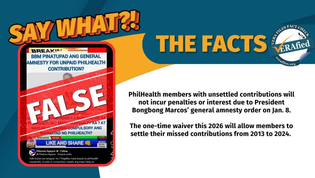 FACT CHECK: NO penalty and interest imposed under PhilHealth general amnesty order