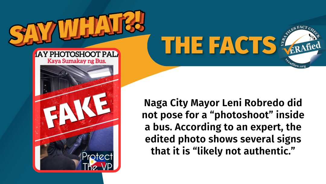FACT CHECK: ‘Bus photoshoot’ of Leni Robredo EDITED