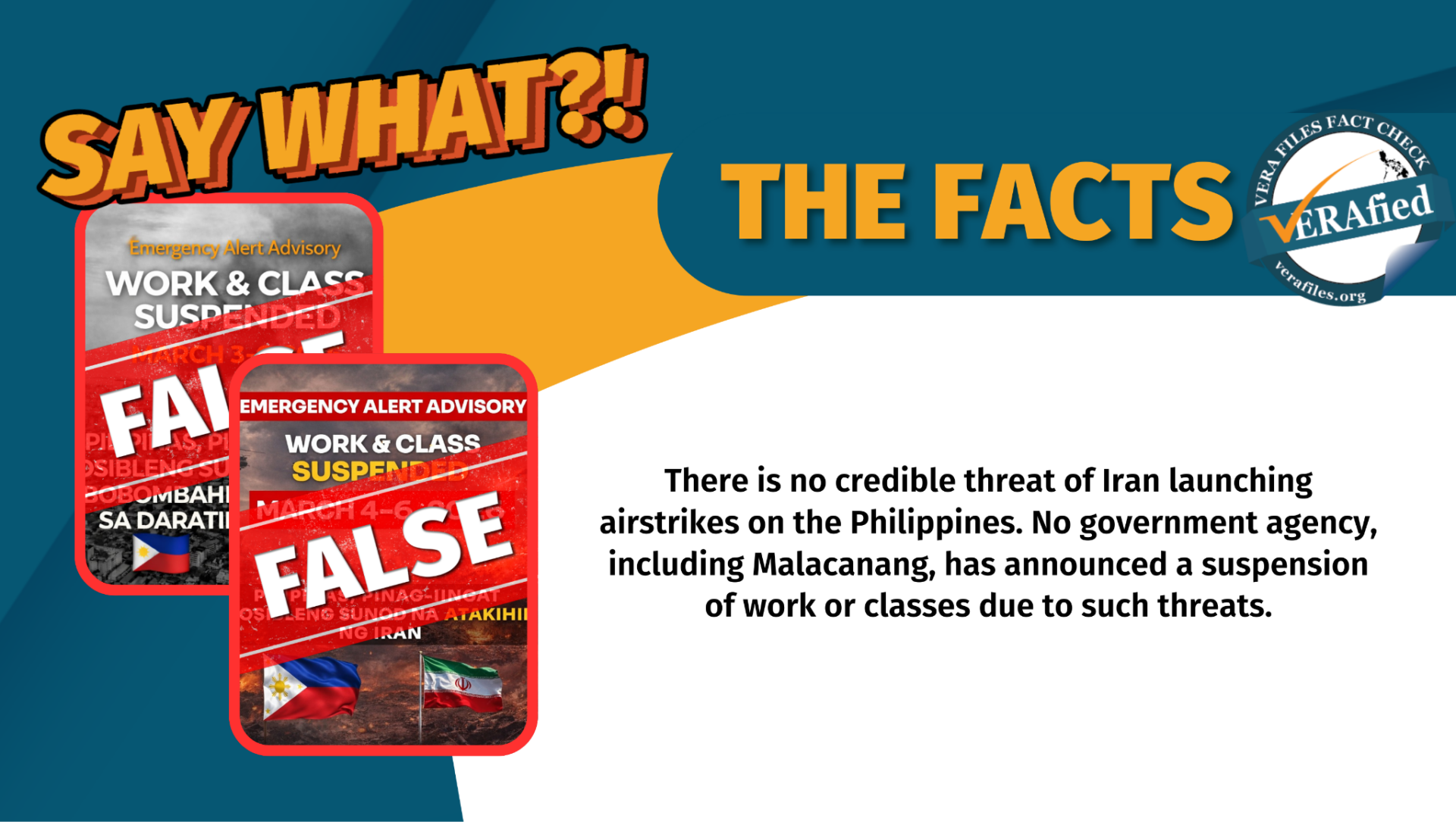 FACT CHECK: NO work, suspension declared for March 3–6