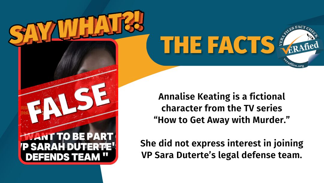 FACT CHECK: Fictional lawyer Annalise Keating NOT joining Sara Duterte’s defense team