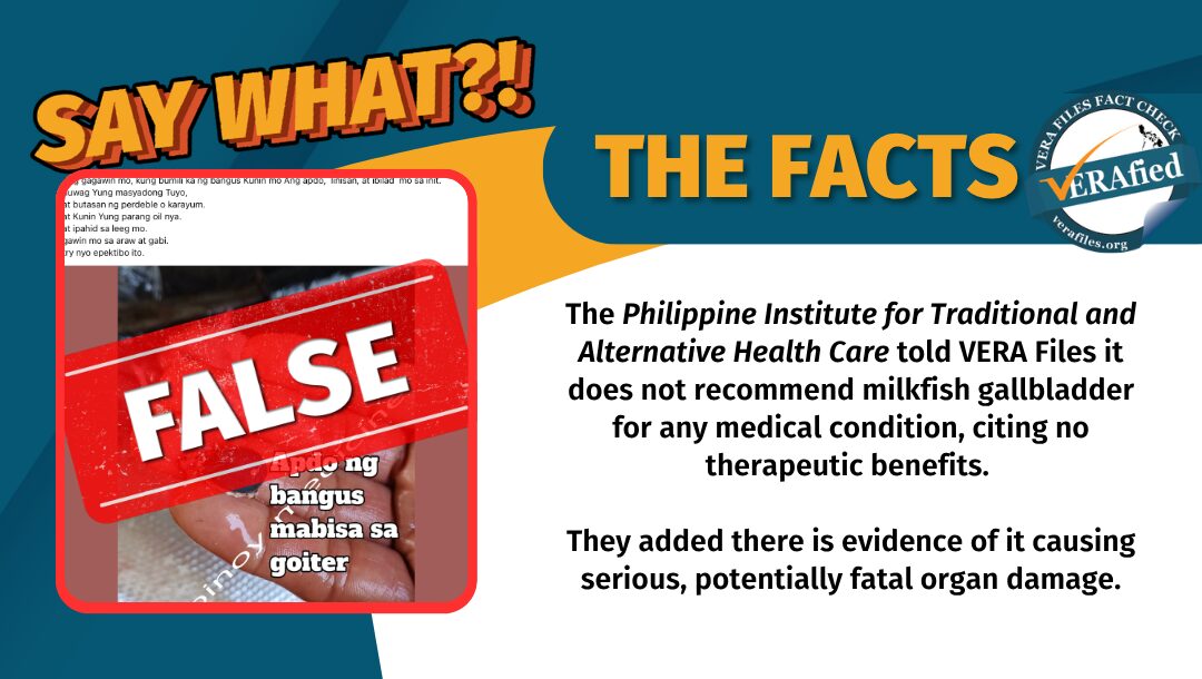 FACT CHECK: Fish gallbladder or apdo NOT SAFE vs goiter, diabetes