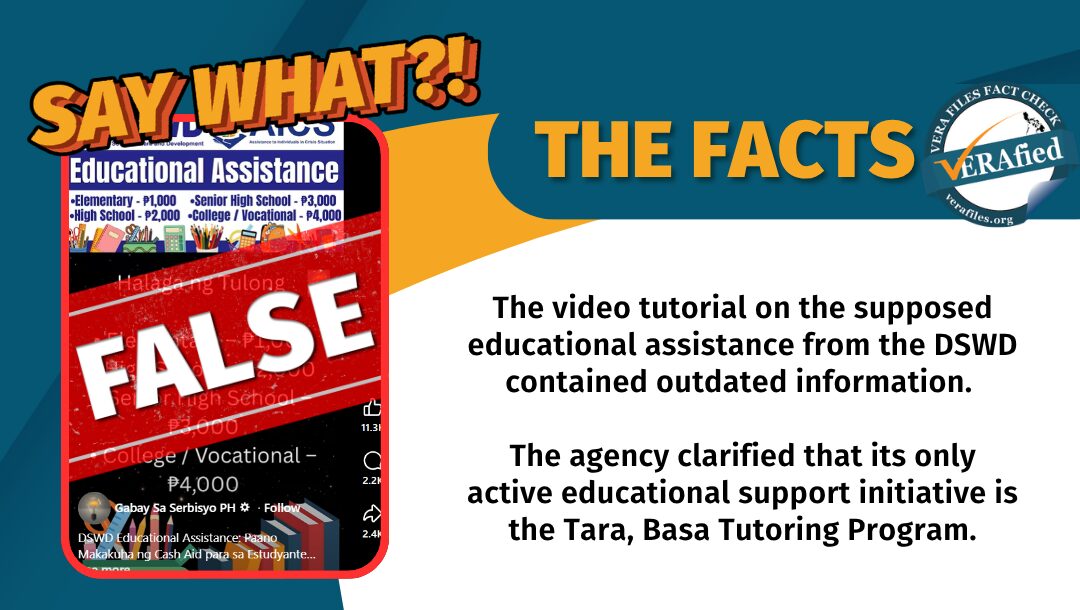 FACT CHECK: DSWD does NOT give P1K – P4K ‘educational assistance’ under AICS program