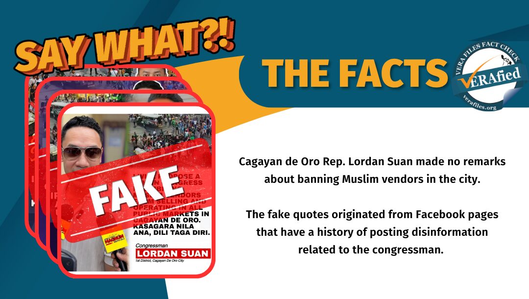 FACT CHECK: Rep. Suan did NOT ban Muslim vendors in CDO