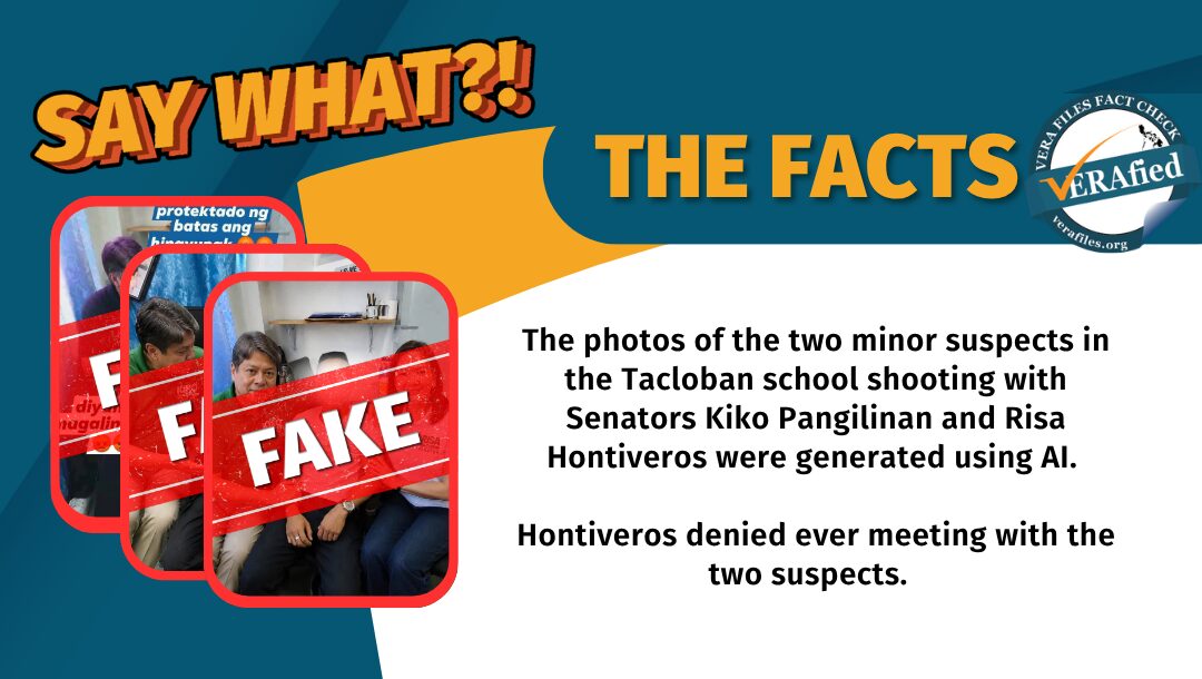 FACT CHECK: Photos of two minor suspects with Hontiveros, Pangilinan AI-GENERATED