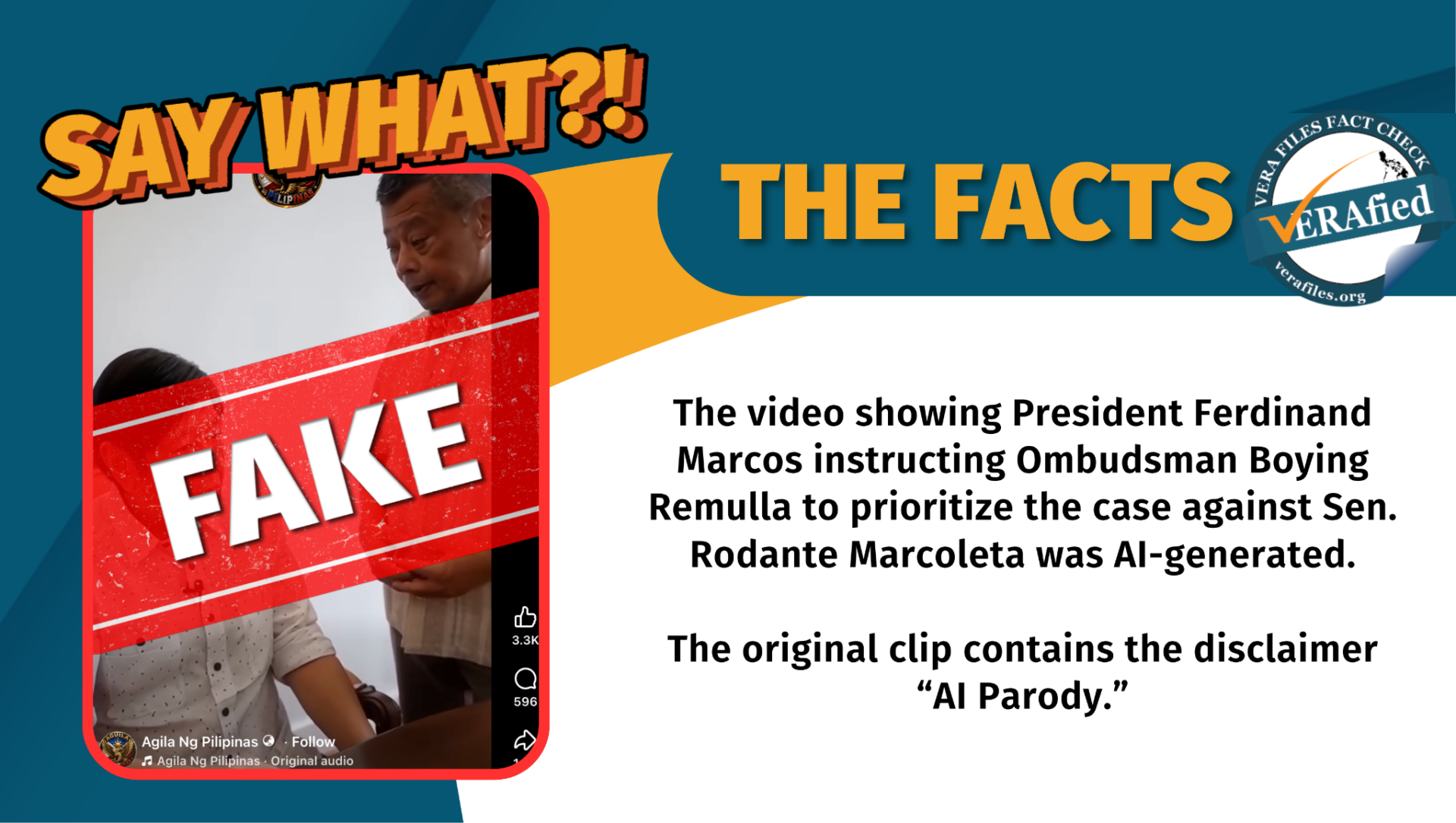 FACT CHECK: Video of Marcos instructing Remulla to prioritize case vs Marcoleta is AI