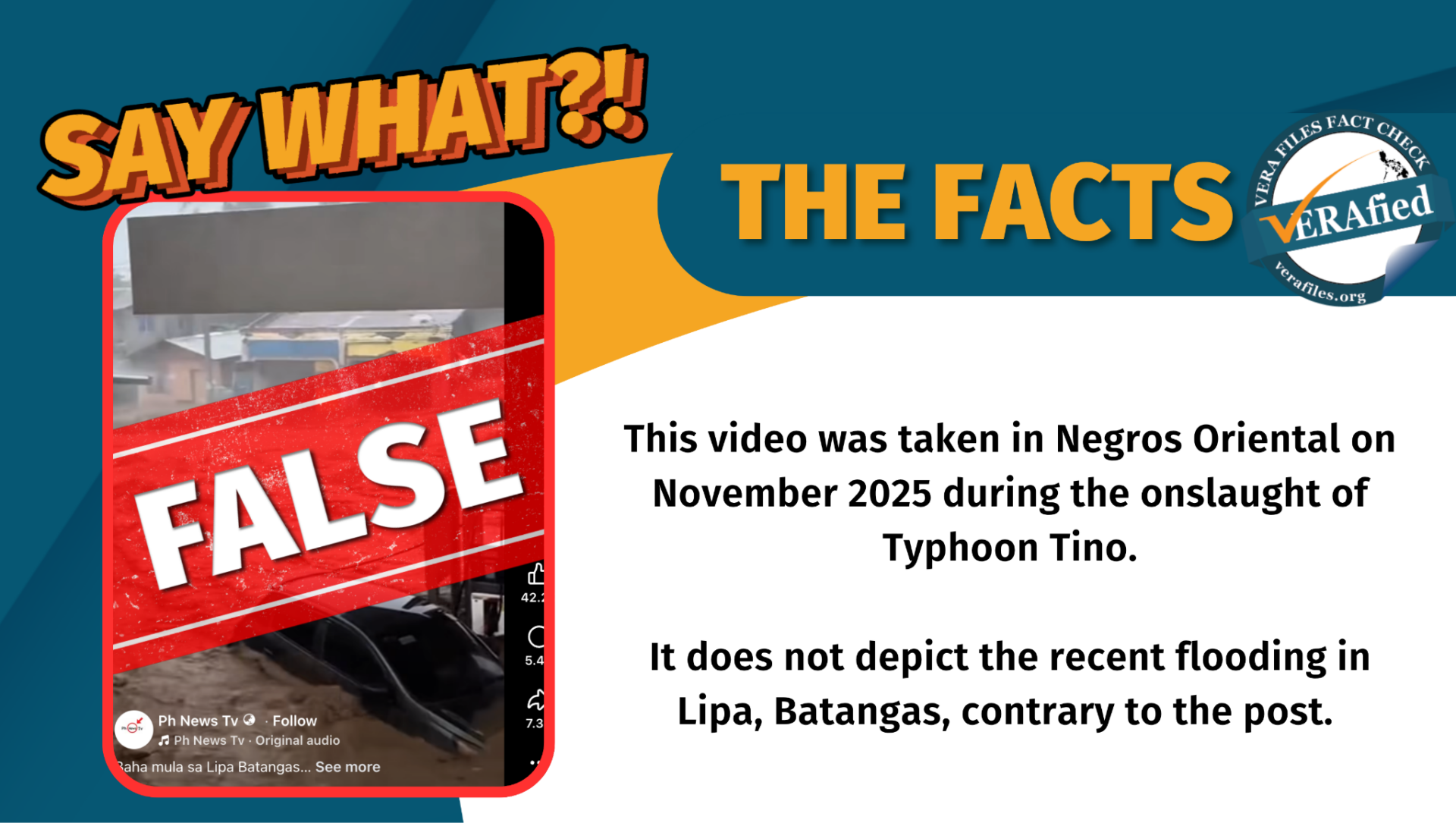 This video was taken in Negros Oriental on November 2025 during the onslaught of Typhoon Tino. It does not depict the recent flooding in Lipa, Batangas, contrary to the post. 